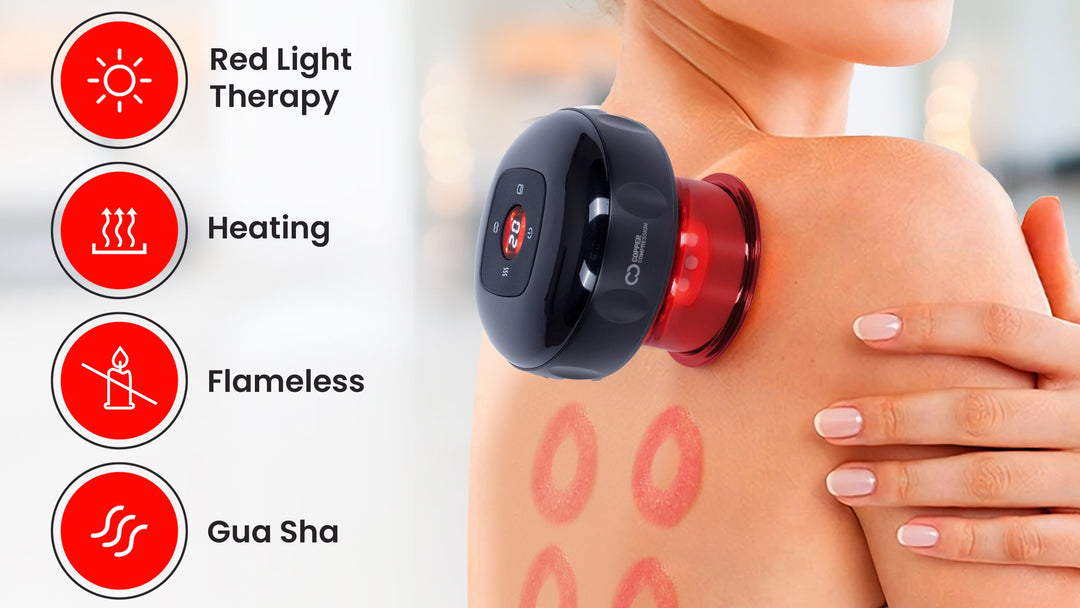 CopperRed™ Cupping Therapy Device - Red Light + Heat + Suction