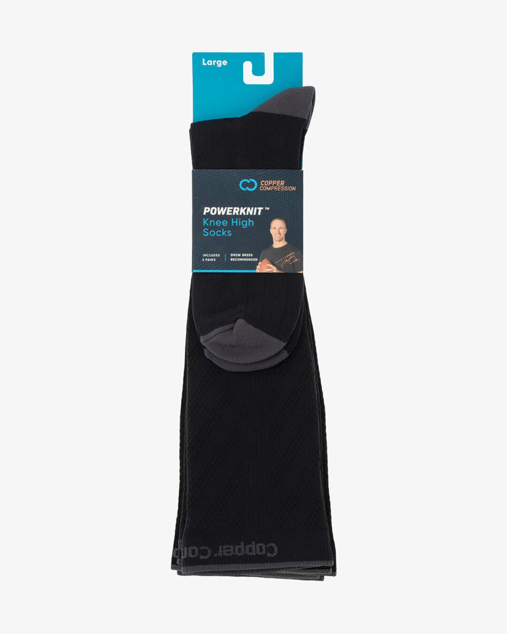 Powerknit™ Knee High Socks (3 pairs)