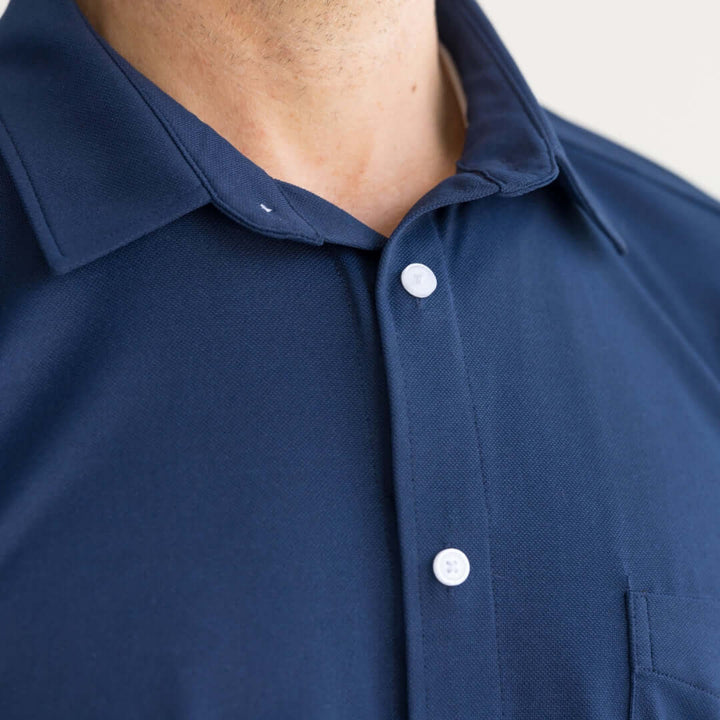 Adaptive Cooling Magnetic Front Short Sleeves Shirt in Navy