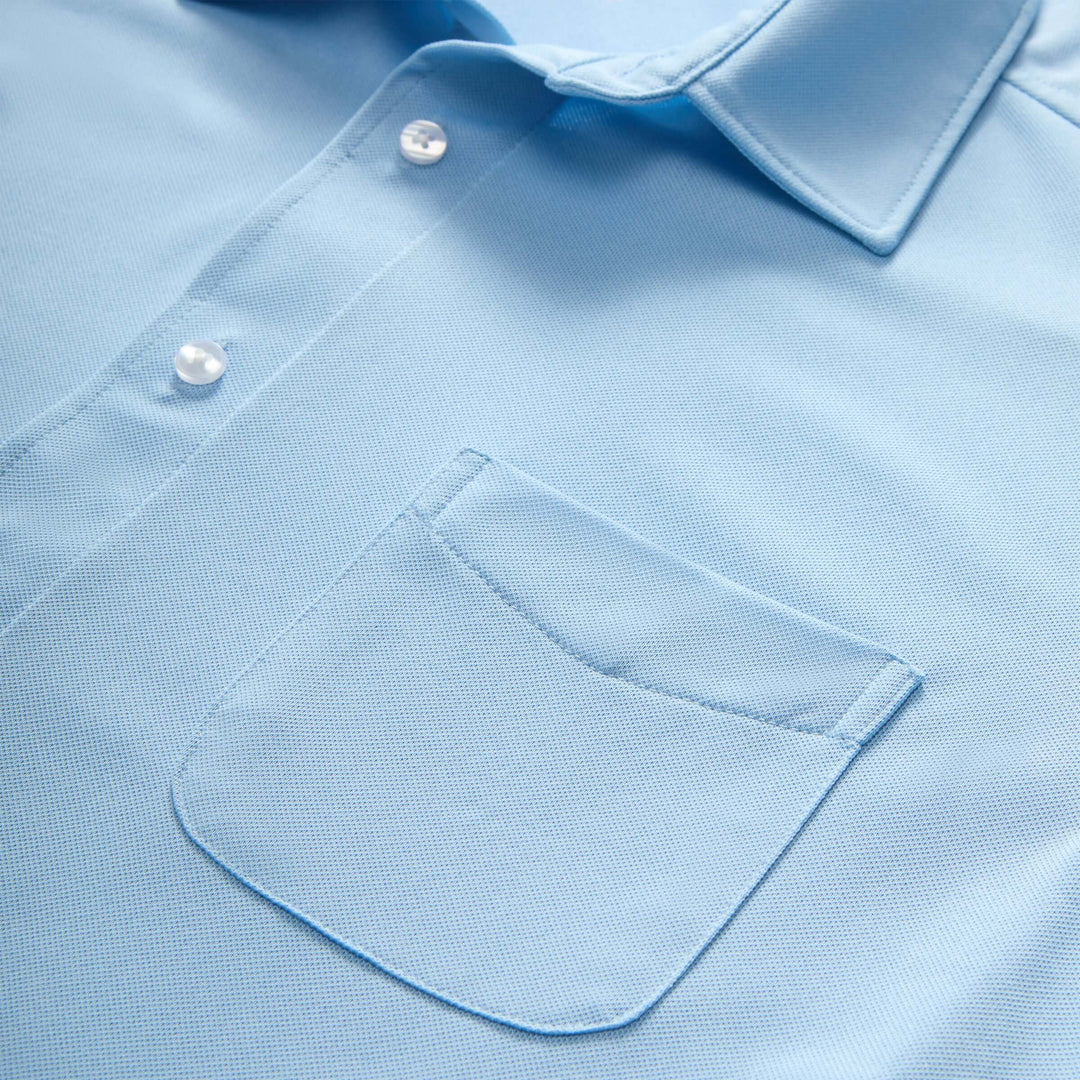 MagnaReady Carolina Blue Magnetic Front Long Sleeve Cooling Adaptive Shirt with Pocket