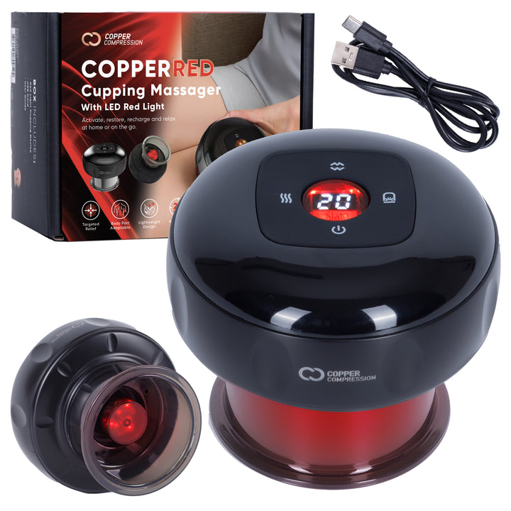 CopperRed™ Cupping Therapy Device - Red Light + Heat + Suction